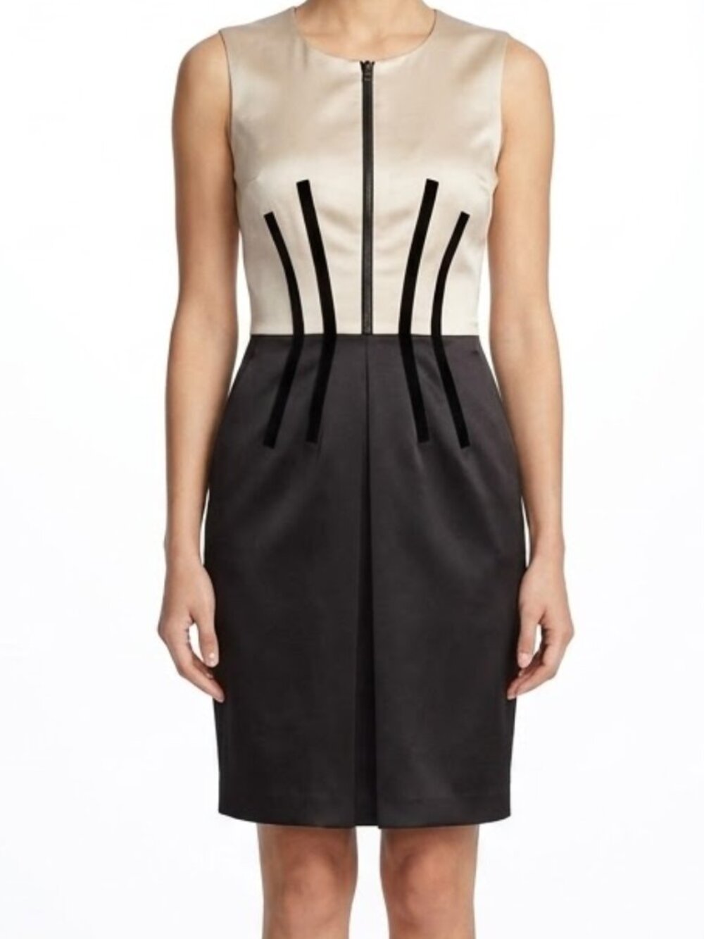 Club Monaco Colour Block Fitted Sleeveless Dress- Sz. 0